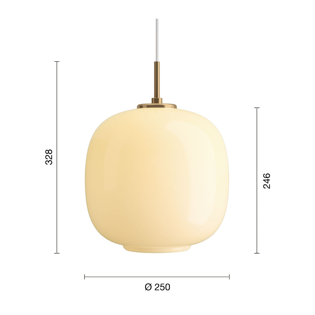 Louis Poulsen VL45 ラジオハウス ペンダントライト ペール・イエロー｜柔光の北欧名作【展示品】