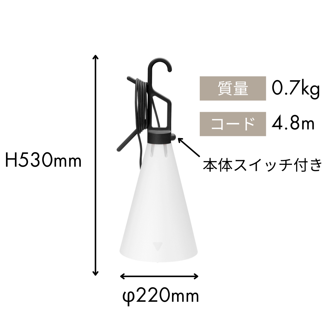 FLOS MAYDAY（メイデイ）｜自由な発想で使える多機能テーブルランプ【展示品】
