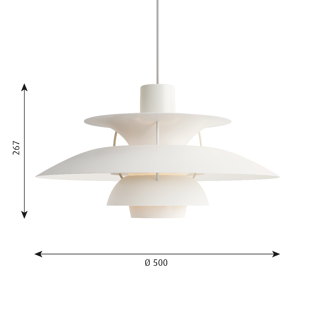 Louis Poulsen PH 5 ペンダントライト モノクローム ホワイト【展示品】