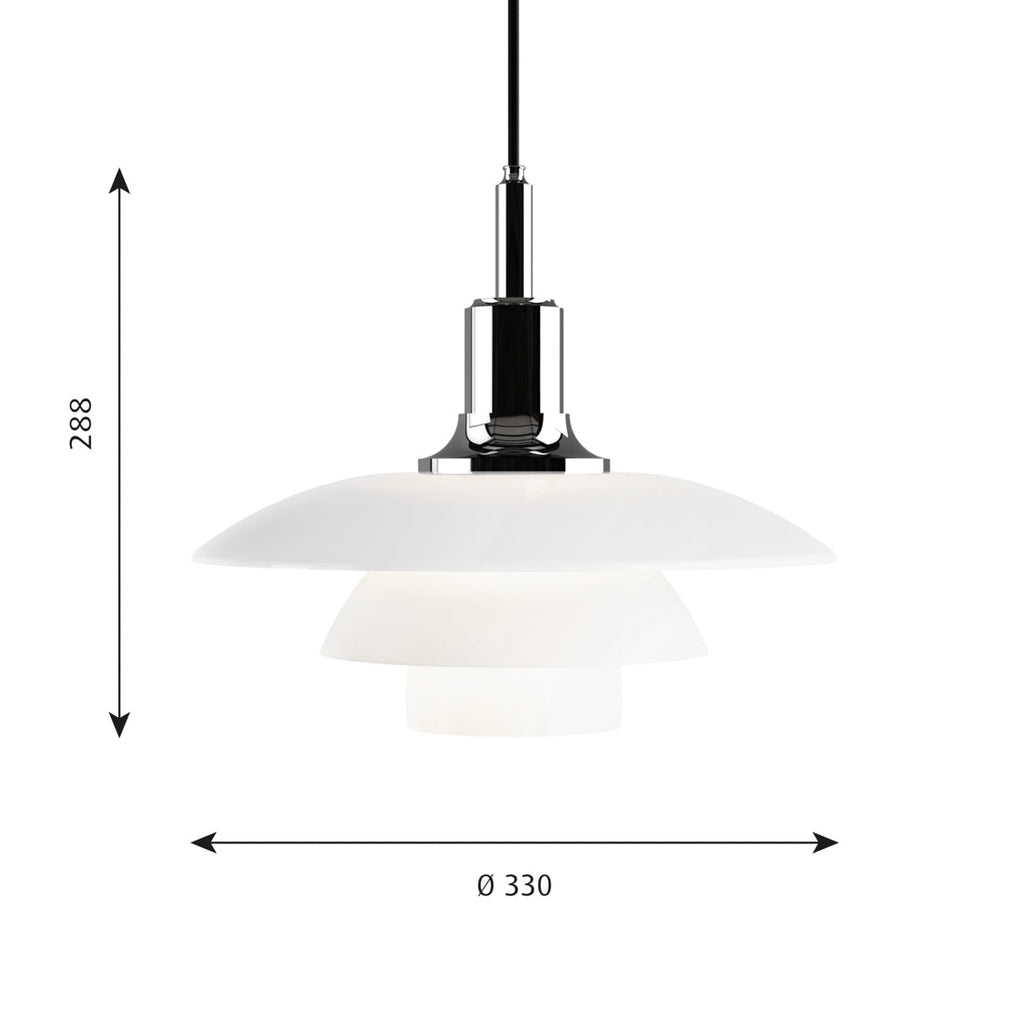 Louis Poulsen PH 3½–3 グラスペンダント｜タイムレスな北欧デザイン【展示品】