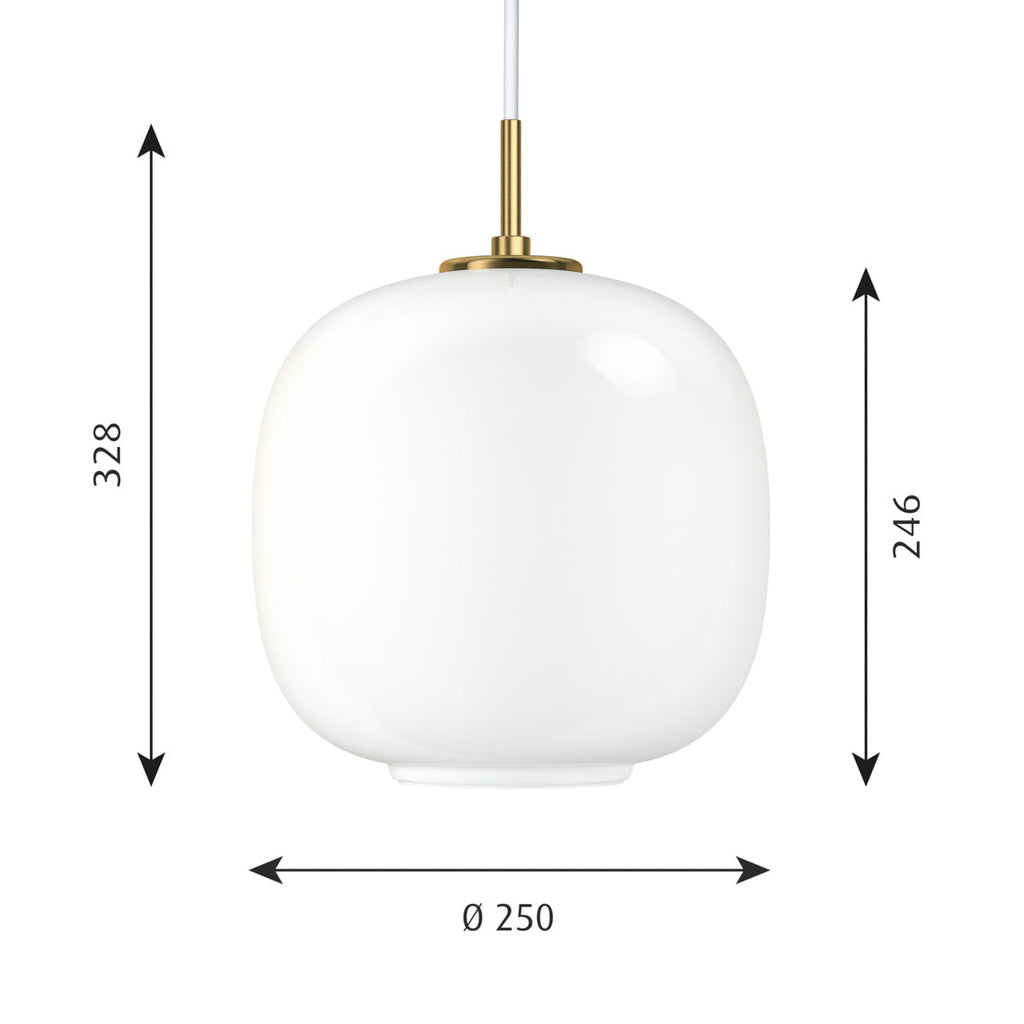 Louis Poulsen VL45 ラジオハウス ペンダントライト｜真鍮と吹きガラスの北欧名作【展示品】