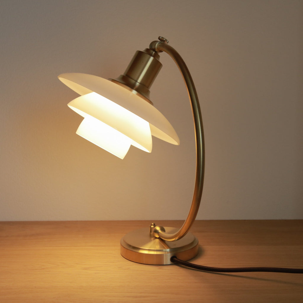 Louis Poulsen PH 2/2 LUNA テーブルランプ 真鍮×乳白ガラス【展示品】