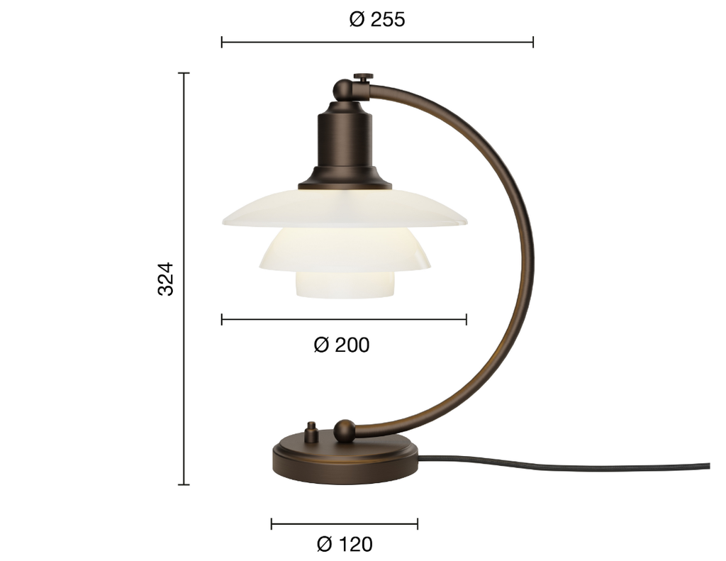 Louis Poulsen PH 2/2 ルナ エイジドブラス テーブルランプ【展示品】