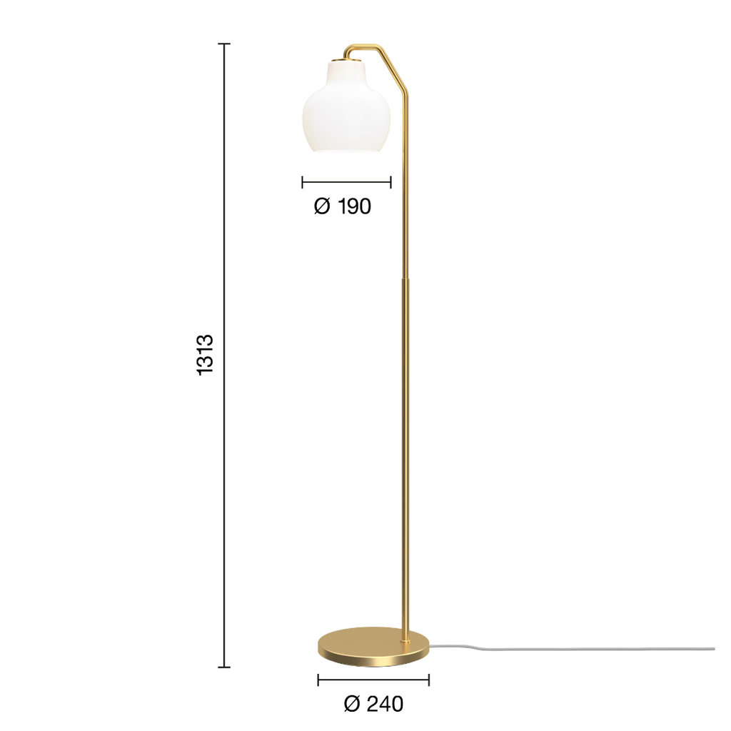 Louis Poulsen VL リングクラウン フロアランプ 真鍮×乳白ガラス【展示品】